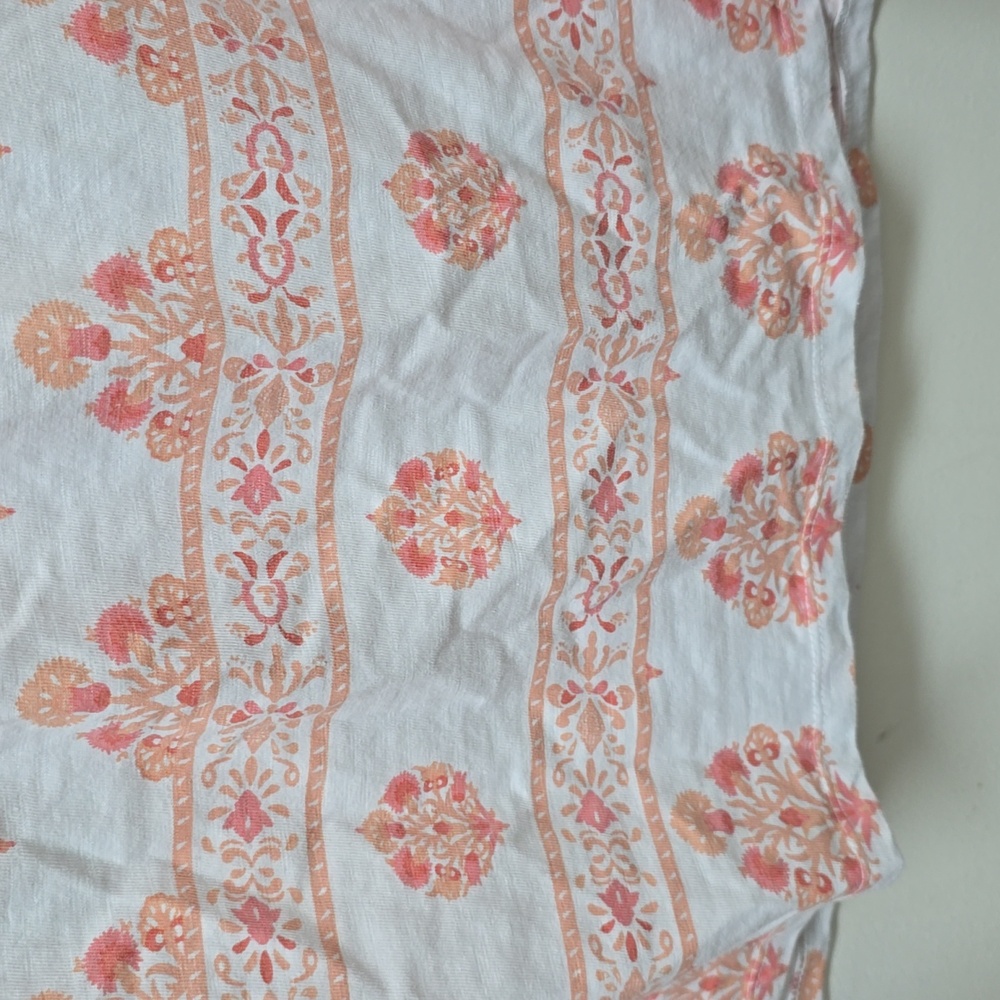 CROFT & BARROW Floral White and Pink Women's Top - Size XL - Picture 5 of 8